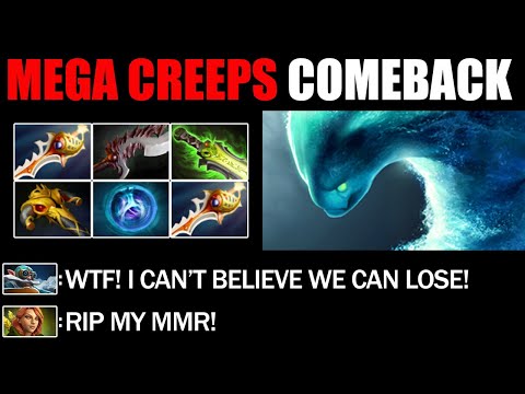 2X Divine Rapier Morphling Defend Mega Creeps - Impossible Comeback Immortal Rank Dota 2