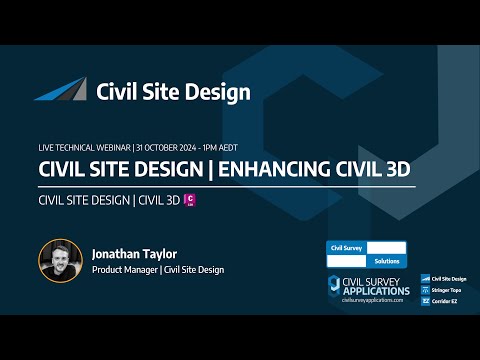 Webinar | Civil Site Design - Enhancing Civil 3D
