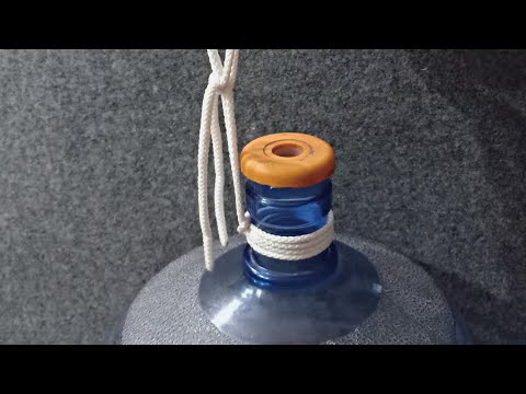 Easiest way to lift 20kg water bottle easily - Bottle sling knot #bottleslingknot