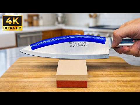 Das schärfste Küchenmesser der Welt! So schärfen Sie Ihr Messer in nur 2 Minuten rasiermesserscharf.