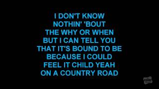 Country Road in the style of James Taylor karaoke video