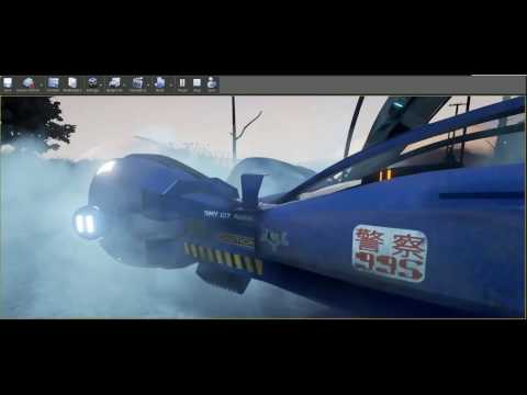 Blade Runner Spinner 3D Model Evening Walkaround