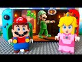 Lego Luigi Is Walking In His Sleep Mario Princess Peach Go After Him Into Nintendo Legomario