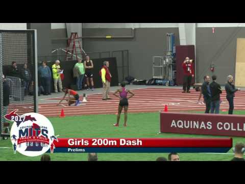 MITS 2017 Girls 200m Dash Prelims Heat 6