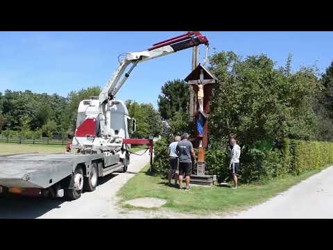 Postavitev novega križa v Šalincih