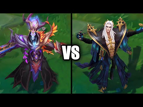Elderwood Karthus vs Pentakill Lost Chapter Karthus Skins Comparison (League of Legends)