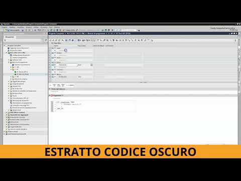 ESTRATTO CODICE OSCURO - Programmazione PLC Siemens Linguaggio di Programmazione SCL