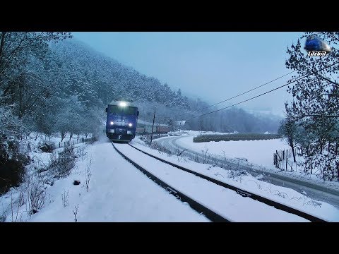 IR1833 Iași-Timișoara Nord in Zăpadă/Snow in Defileul Crișului Repede Canyon - 20 January 2019