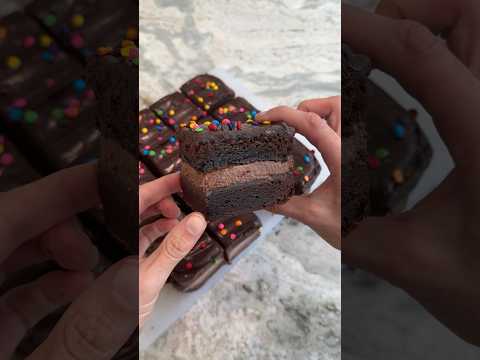 Cosmic Brownie Ice-cream Sandwiches?! 🍫 #dessert