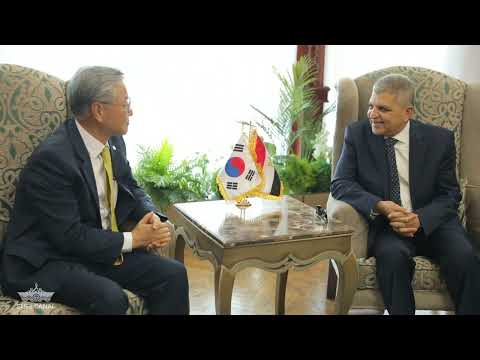 الفريق أسامة ربيع يستقبل السفير الكوري الجنوبي لبحث سبل التعاون المشترك في مجالات التحول الأخضر