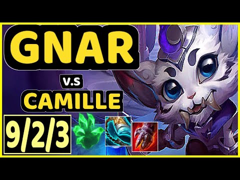 RASCAL (GNAR) vs CAMILLE - 9/2/3 KDA TOP CHALLENGER GAMEPLAY - KR