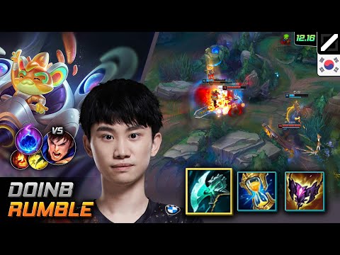 Doinb Mid Rumble Build Night Harvester Arcane Comet - Doinb Rumble Match Highlight - LOL KR 12.16