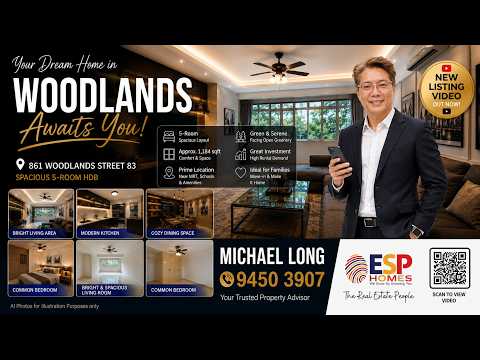 861 Woodlands Street 83, 861 Woodlands Street 83, Admiralty / Woodlands, 3 Bedrooms, 1,335 sqft, HDB Flat For Sale, by Michael Long, 500247472 - PropertyGuru.com.sg