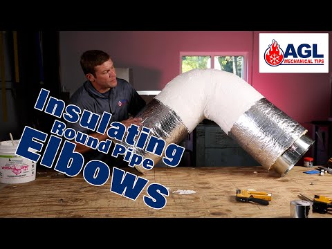 Insulating round pipe elbows using fiberglass ductwrap (Mechanical Training - Duct # 102)