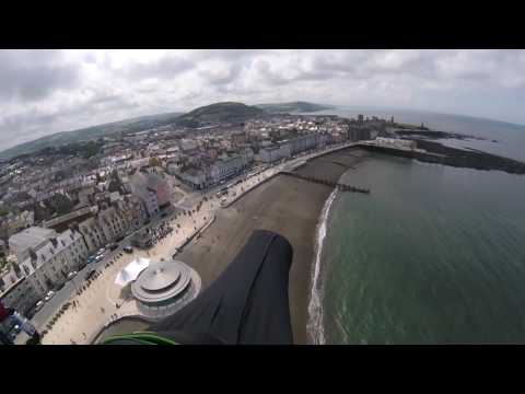 Landing on Aberystywth main beach