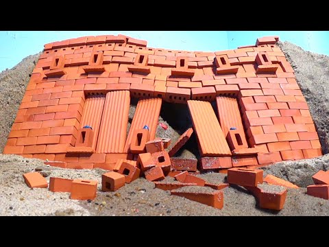 AMAZING MINI BRICK DAM COLLAPSE