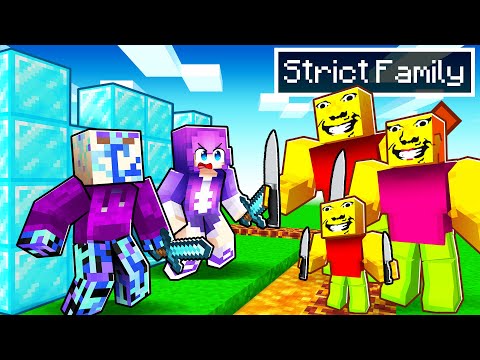 WEIRD STRICT FAMILY vs SECURE Minecraft House!