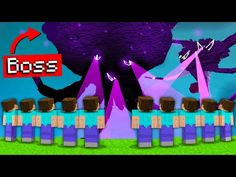 Can 100 players kill the Wither Storm?  (the impossible boss of Minecraft)