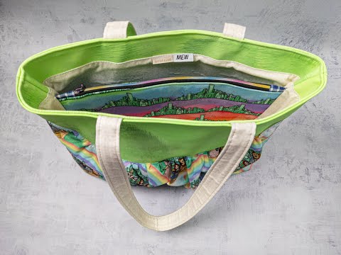 Adding a Zipper Divider Pocket to a Boxed Corner Bag