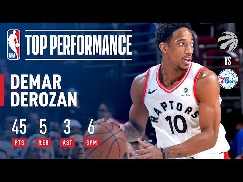 DeMar DeRozan Shoots A CAREER HIGH 45 Points vs Philly | Dec. 21, 2017