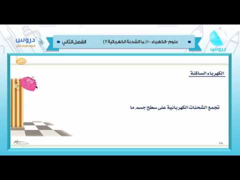 الرابع الابتدائي | الفصل الدراسي الثاني 1438 | علوم | الكهرباء-1(ماالشحنة الكهربائية؟)