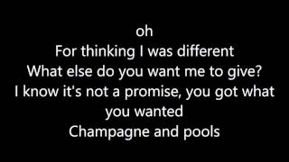 Hoodie Allen   Champagne and Pools (Feat. blackbear & KYLE) Lyric's