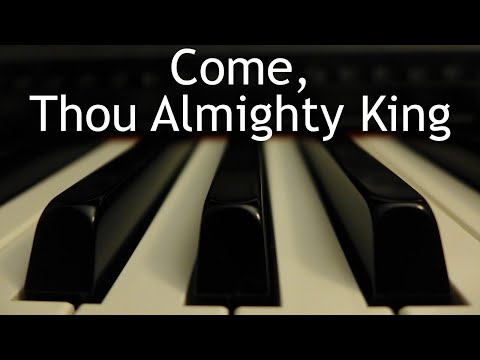 Come, Thou Almighty King - piano instrumental cover with lyrics