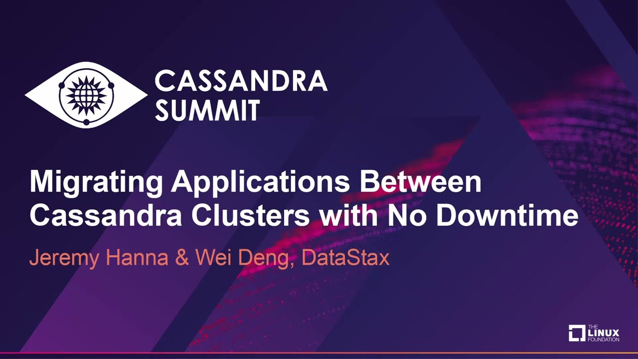 Migrating Applications Between Cassandra Clusters with ... - YouTube