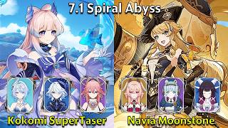 C0 Kokomi SuperTaser & C0 Navia Moonstone - Genshin Impact 7.1 Spiral Abyss Full Clear