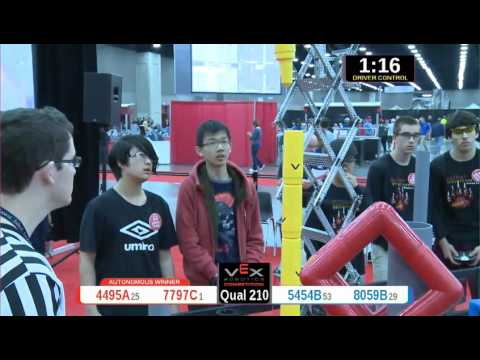 2015 VRC Engr Q210 - 4495A 7797C vs 5454B 8059B - 79 to 50 - VEX Worlds 2015 - Engineering Division