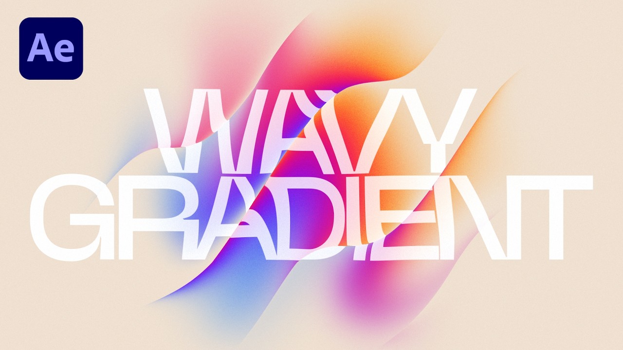 Wavy Gradient Typography (Easy After Effects Tutorial)