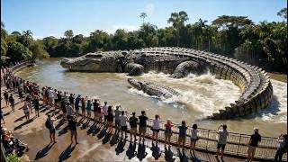 Download lagu 【FULL MOVIE 4K】Two Giant Crocs Emerge！Tourists Were Taking Photos Until the Second Attacked! mp3