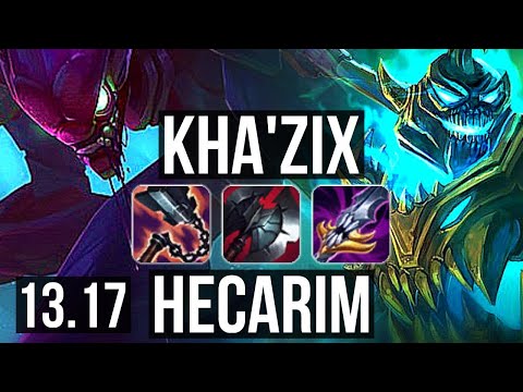 KHA'ZIX vs HECARIM (JNG) | 6/1/23, 66% winrate, Dominating | NA Challenger | 13.17