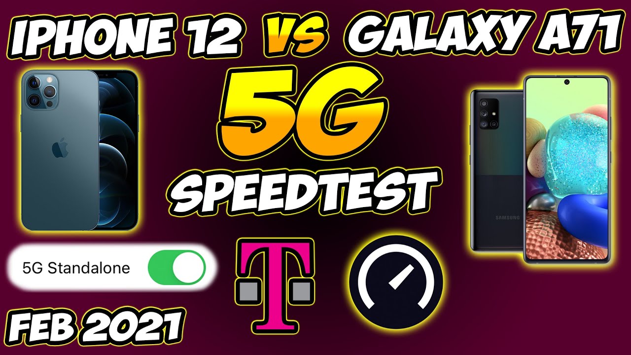 iPhone 12 5G vs A71 5G - 5G SA Speed Test Comparison (5G Standalone)