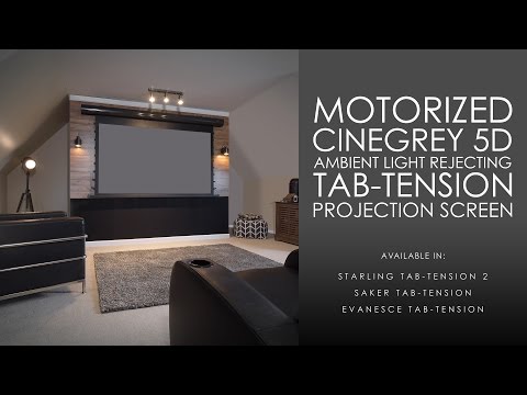 CineGrey 5D Ambient Light Rejecting, Tab-Tension Motorized Projection Screen