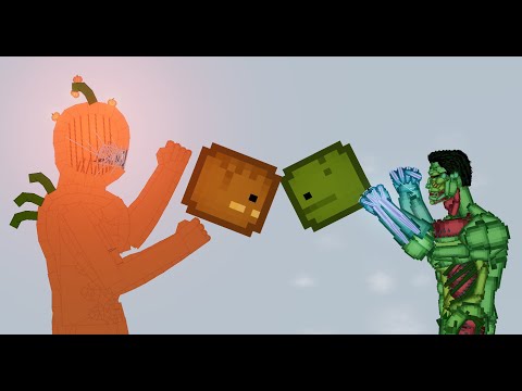 Pumpkin Titan vs Melon titan in people playground