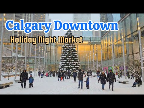 Calgary Downtown and University District Night Market Walking tour #Calgary #alberta #Canada 