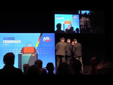 AfD-Wahlkampf mit Markus Frohnmaier, Bernd Baumann, Ruben Rupp, Beatrix von Storch und Chris Hegel