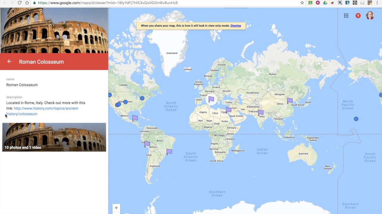 Google My Maps: Share Options and Settings