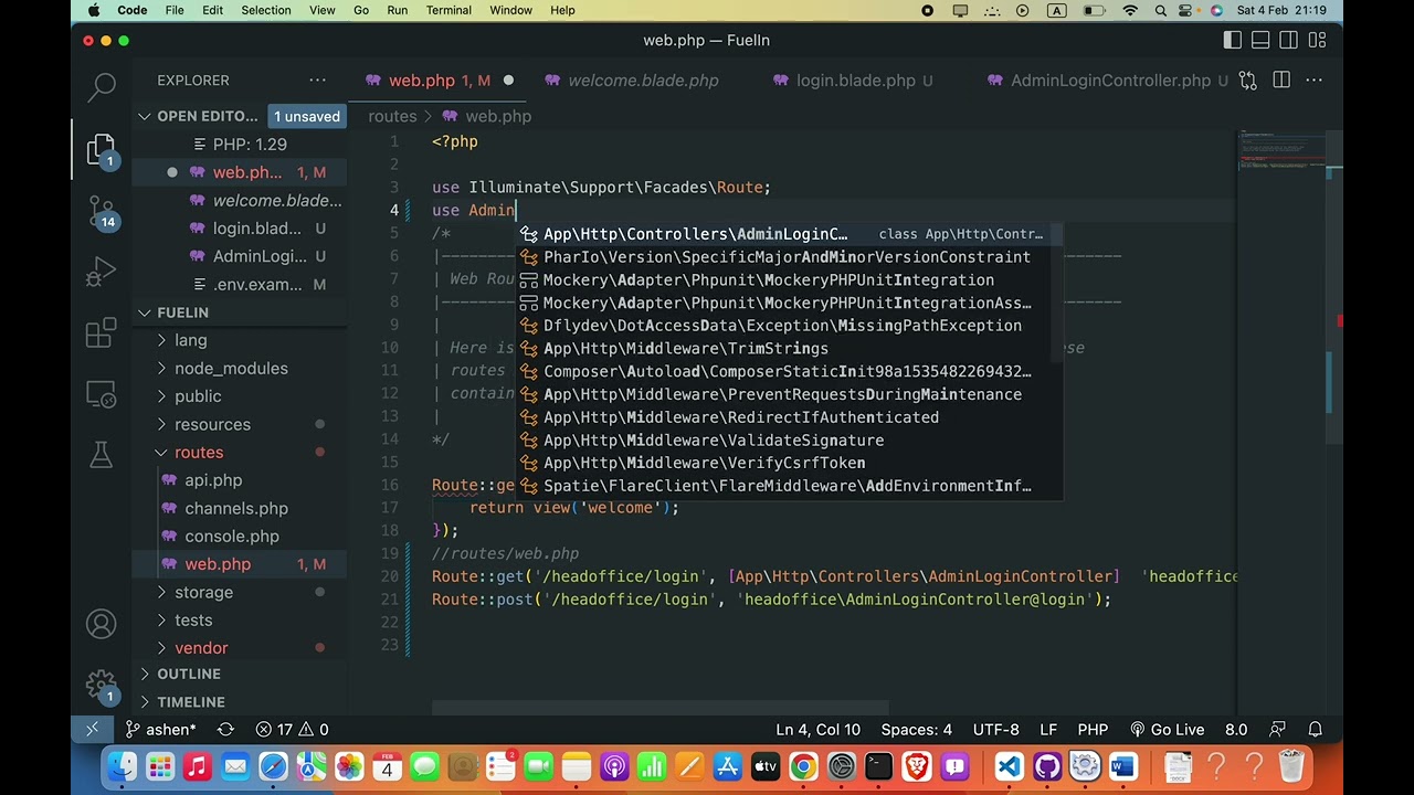 Target class [Controller] does not exist in Laravel | How to fix the error