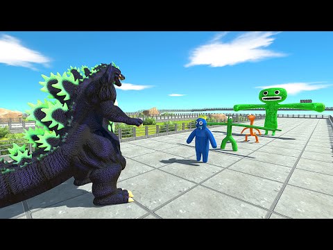 Rainbow Friends VS Super Godzilla Earth - Animal Revolt Battle Simulator