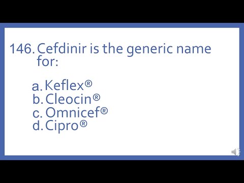 Top 200 Drugs Practice Test Question - Cefdinir is the generic name for (PTCB NAPLEX NCLEX Prep)