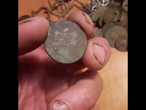 February 13, 2021 Large cents colonial copper coins colonial buttons relics
