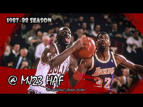 Michael Jordan Highlights vs Lakers (1988.03.10) - 38pts, Dunking Exibition!