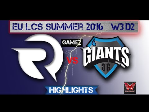 GIA vs OG highlights Game 2 EU LCS 2016 Summer W3D2 Giants vs Origen