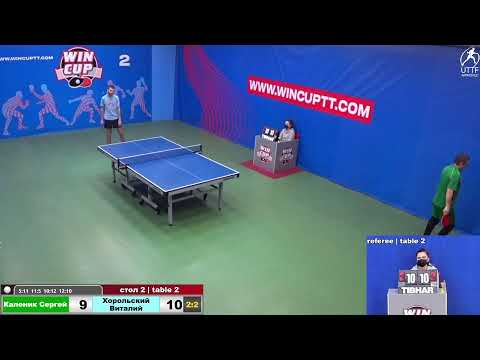 Каленик Сергей 2-3 Хорольский Виталий Турнир Восток 4 WIN CUP  18.02.2022. Прямой эфир Зал 2.