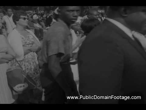 Protestors at the March on Washington on Aug 28, 1963 archival footage 3