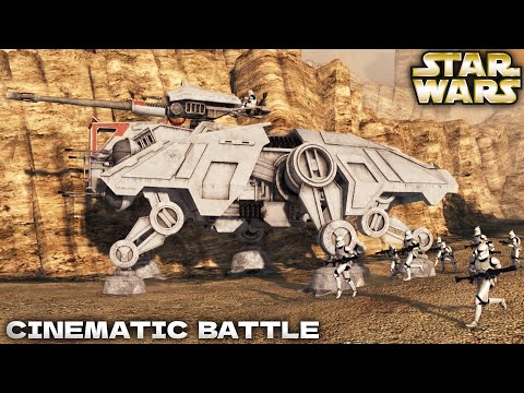 BATTLE OF GEONOSIS: Clone Troopers vs CIS Battle Droids - Men of War: STAR WARS Mod