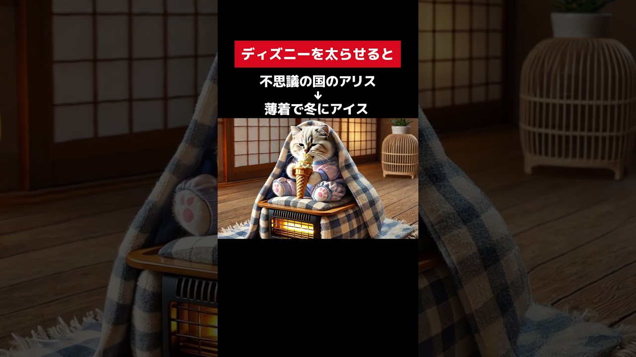 ディズニーを太らせる　🤖 最新のAI活用法を知りたい方はプロフのリンクへ🤖　#AI #AI猫 #猫 #猫動画　#AICat