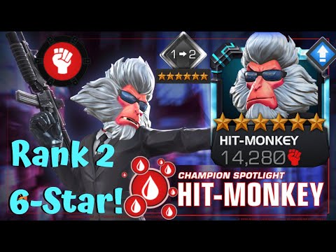 New 6* Rank 2 Hit-Monkey! The Real Skill Corvus! Rank Up & Gameplay! - Marvel Contest of Champions